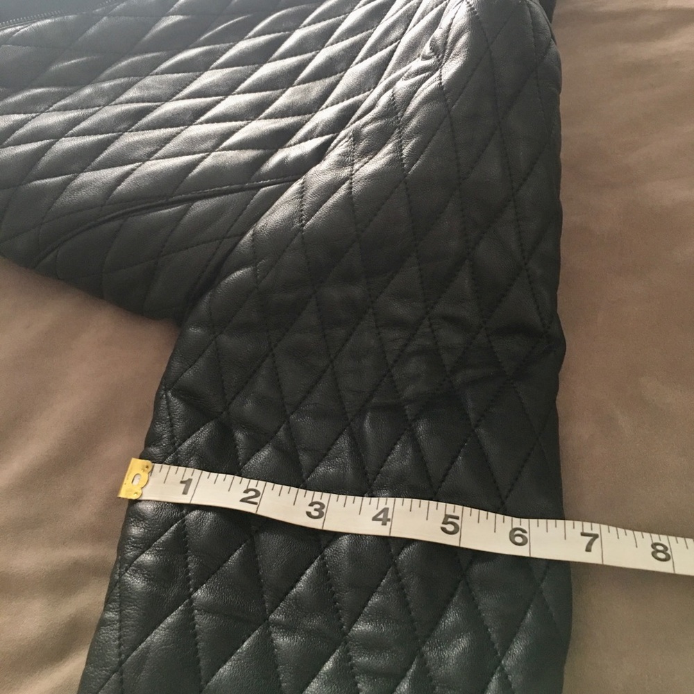 JONES NY creamy quilted black leather jack… - Picture 8 of 8